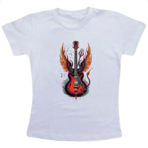 Camiseta Infanto Juvenil Guitarra demoniaca