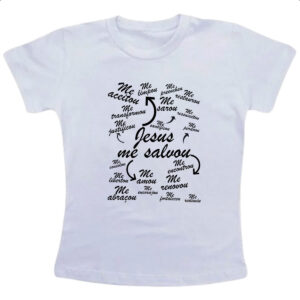 Camiseta Infanto Juvenil Jesus me salvou