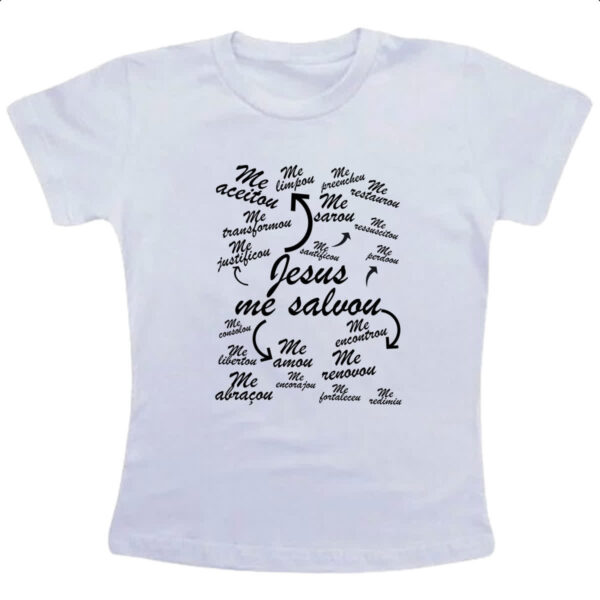 Camiseta Infanto Juvenil Jesus me salvou