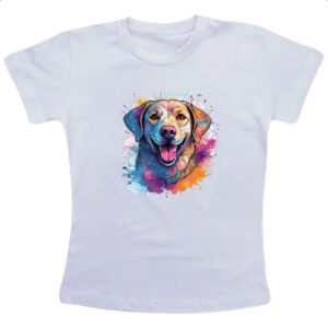 Camiseta Infanto Juvenil Labrador Retriever watercolor art