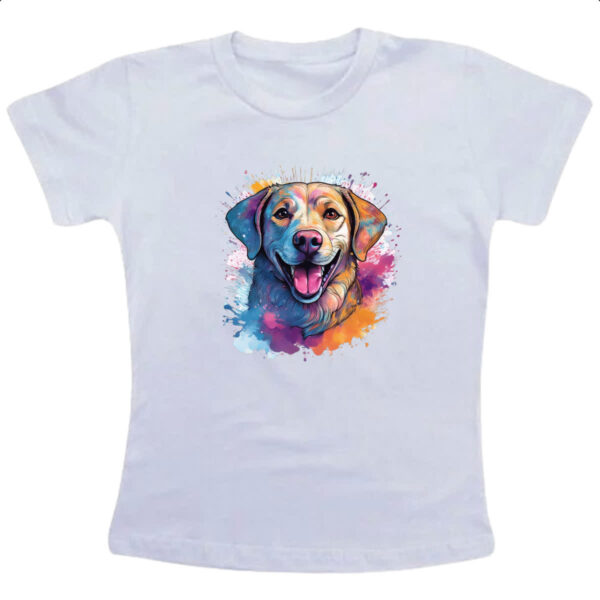 Camiseta Infanto Juvenil Labrador Retriever watercolor art