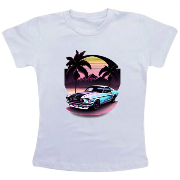 Camiseta Infanto Juvenil Mustang Sunset Arte