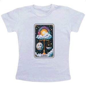 Camiseta Infanto Juvenil Signo Carta Taro Libra