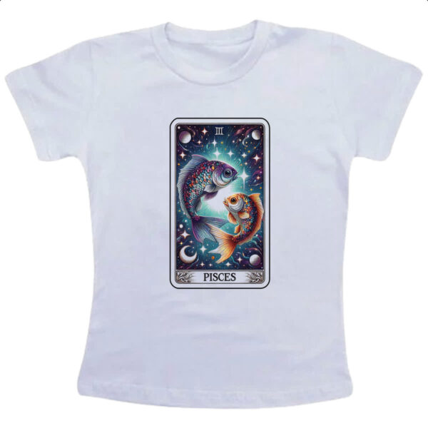 Camiseta Infanto Juvenil Signo Carta Taro Peixes