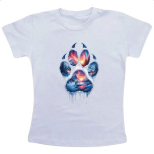 Camiseta Infanto Juvenil Urso Polar Pata Paisagem