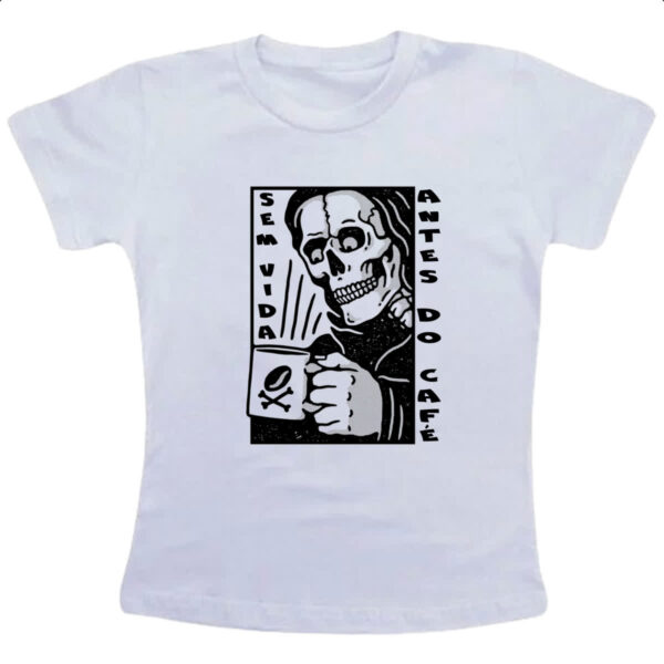 Camiseta Infanto Juvenil Sem vida antes do cafe
