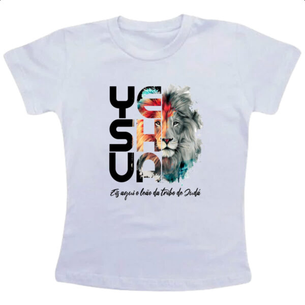 Camiseta Infanto Juvenil Yeshua - Leao da tribo de Juda
