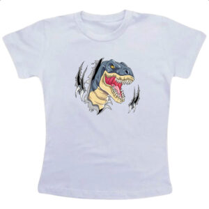 Camiseta Infanto Juvenil T-Rex rasgando a camisa