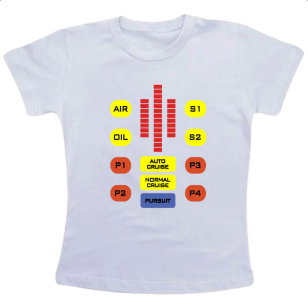 Camiseta Infanto Juvenil Super Maquina Kitt Painel Nostalgia