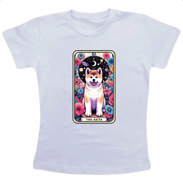 Camiseta Infanto Juvenil Taro cachorro Akita