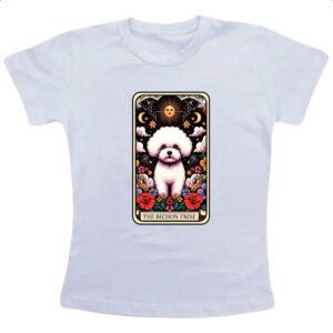 Camiseta Infanto Juvenil Taro cachorro Bichon Frise