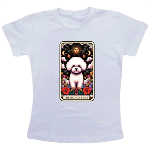 Camiseta Infanto Juvenil Taro cachorro Bichon Frise