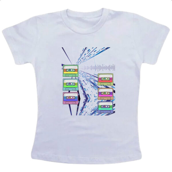 Camiseta Infanto Juvenil Fitas K7 anos 80 difusion art