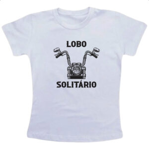 Camiseta Infanto Juvenil Guidao moto lobo solitario
