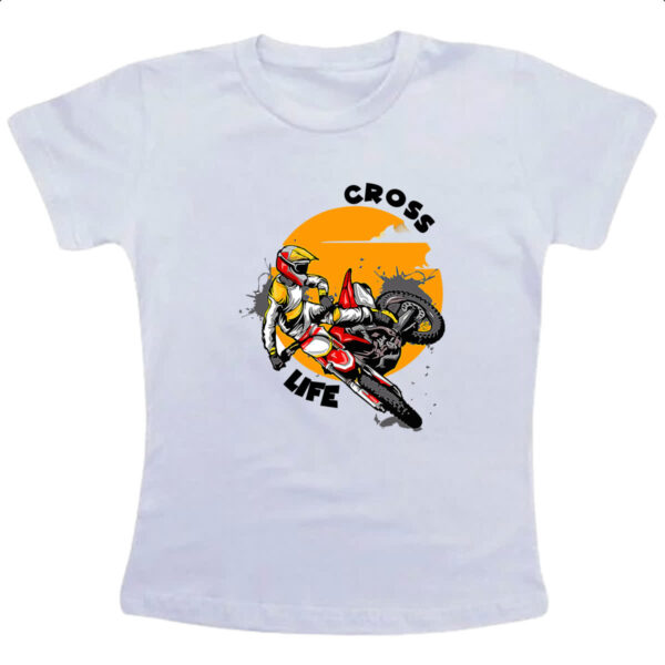 Camiseta Infanto Juvenil Moto Cross Life