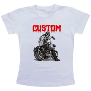 Camiseta Infanto Juvenil Moto Skull Custom