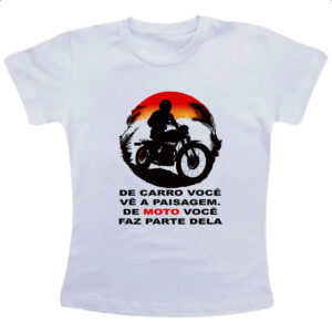Camiseta Infanto Juvenil Moto parte da paisagem