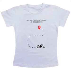 Camiseta Infanto Juvenil Vida Passeio de moto