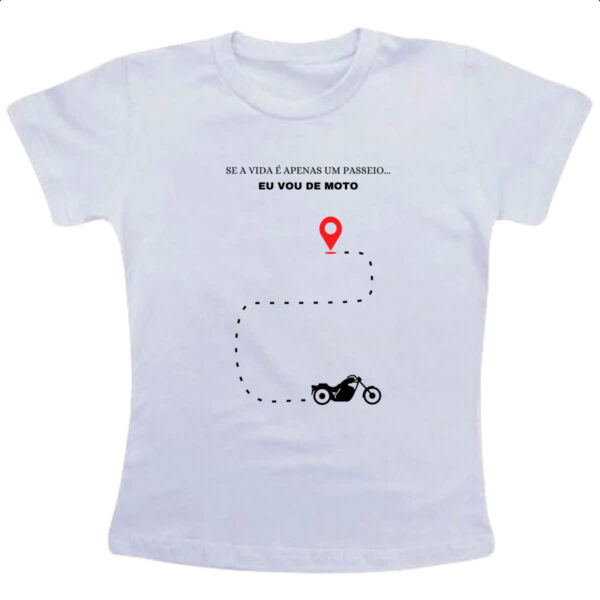 Camiseta Infanto Juvenil Vida Passeio de moto