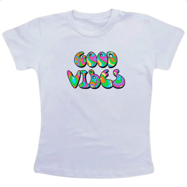 Camiseta Infanto Juvenil Hippie Psicodelico Boas Vibracoes
