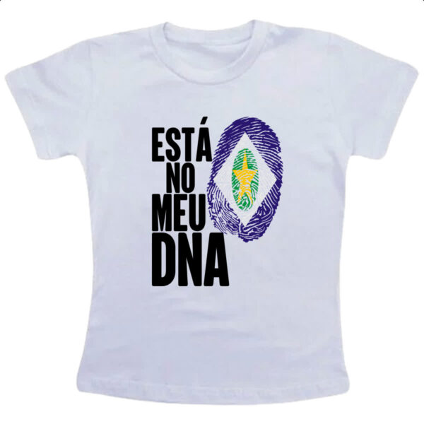 Camiseta Infanto Juvenil Esta no meu DNA Mato Grosso