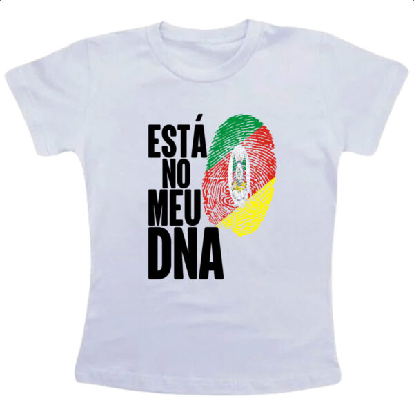 Camiseta Infanto Juvenil Esta no meu DNA Rio Grande do Sul