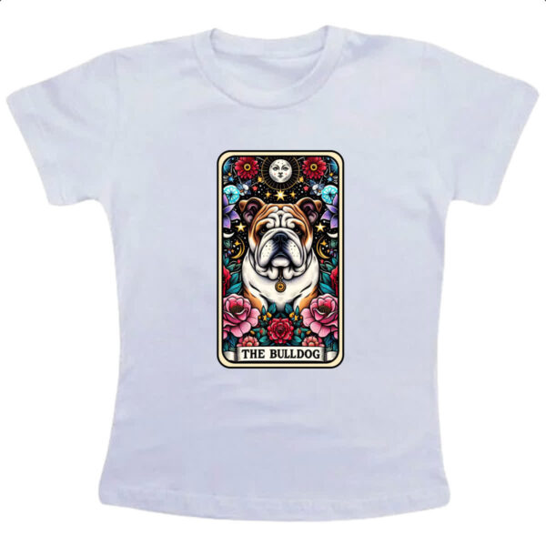 Camiseta Infanto Juvenil Taro cachorro Bulldog