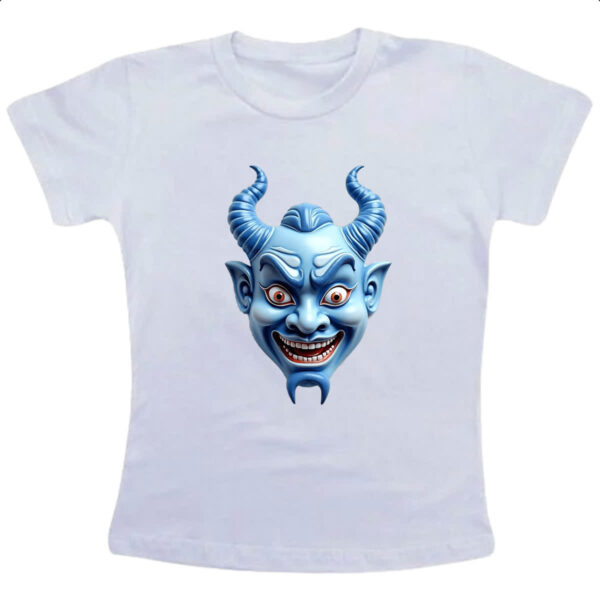 Camiseta Infanto Juvenil Mascara Hannya de porcelana