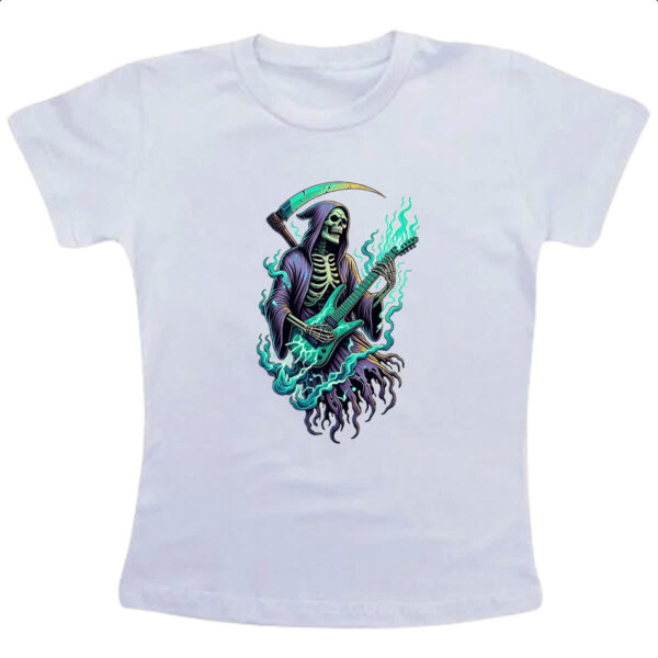 Camiseta Infanto Juvenil Morte tocando guitarra