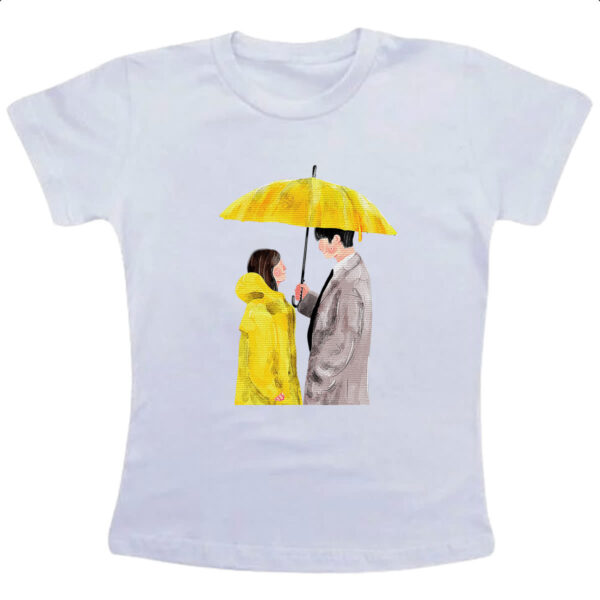Camiseta Infanto Juvenil Casal Dorama Guarda Chuva