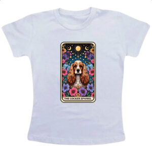 Camiseta Infanto Juvenil Taro cachorro Cocker Spaniel