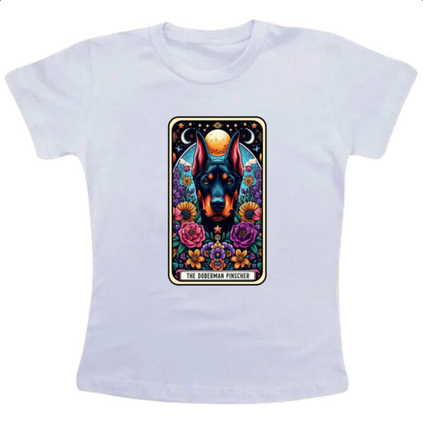 Camiseta Infanto Juvenil Taro cachorro Doberman