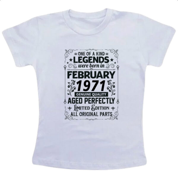 Camiseta Infanto Juvenil Legends Were Born FEV-1971