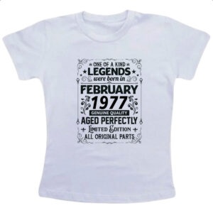 Camiseta Infanto Juvenil Legends Were Born FEV-1977