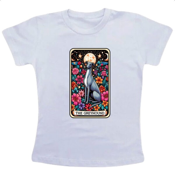 Camiseta Infanto Juvenil Taro cachorro Galgo Ingles