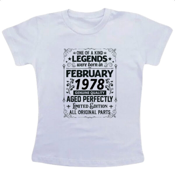 Camiseta Infanto Juvenil Legends Were Born FEV-1978