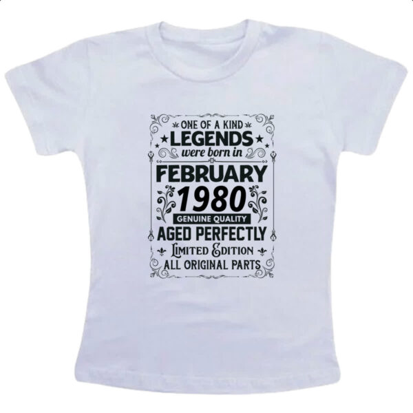 Camiseta Infanto Juvenil Legends Were Born FEV-1980