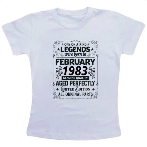 Camiseta Infanto Juvenil Legends Were Born FEV-1983