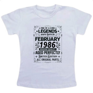 Camiseta Infanto Juvenil Legends Were Born FEV-1986