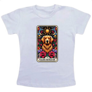 Camiseta Infanto Juvenil Taro cachorro Golden Retriever
