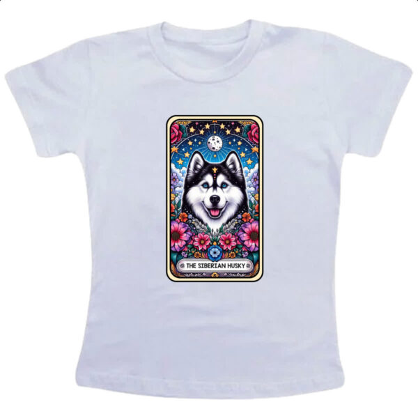 Camiseta Infanto Juvenil Taro cachorro Husk Siberiano