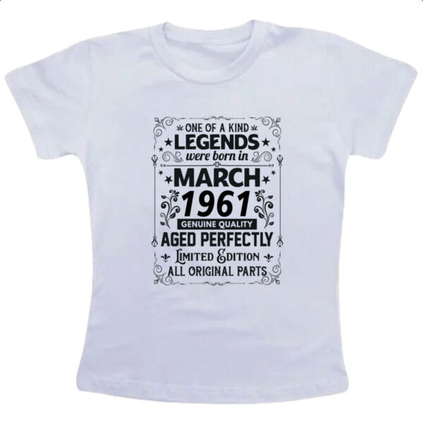 Camiseta Infanto Juvenil Legends Were Born MAR-1961