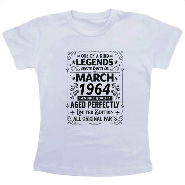 Camiseta Infanto Juvenil Legends Were Born MAR-1964