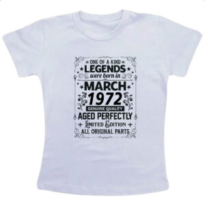 Camiseta Infanto Juvenil Legends Were Born MAR-1972