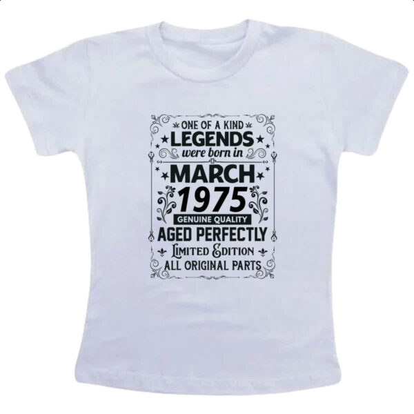 Camiseta Infanto Juvenil Legends Were Born MAR-1975