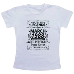 Camiseta Infanto Juvenil Legends Were Born MAR-1988