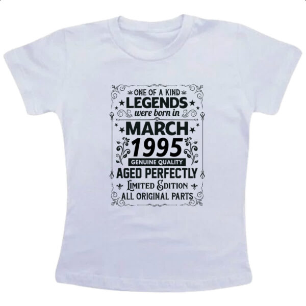 Camiseta Infanto Juvenil Legends Were Born MAR-1995
