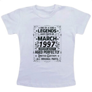 Camiseta Infanto Juvenil Legends Were Born MAR-1997