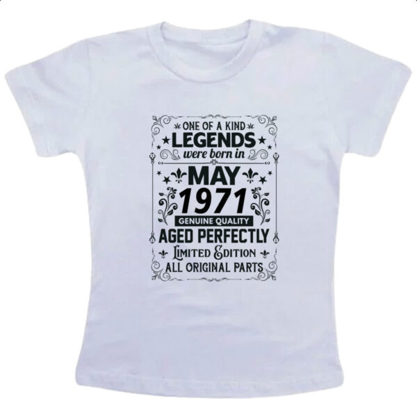 Camiseta Infanto Juvenil Legends Were Born MAI-1971