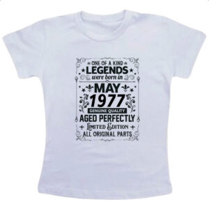 Camiseta Infanto Juvenil Legends Were Born MAI-1977